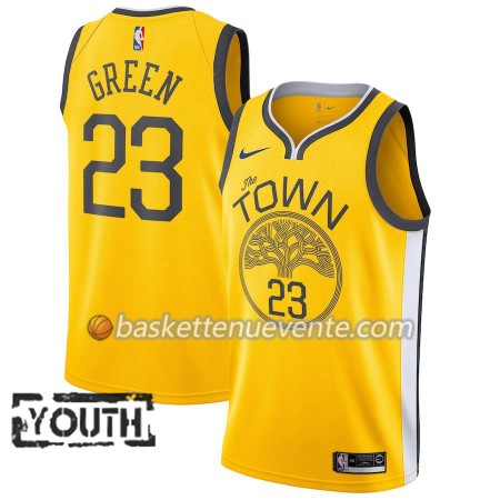 Maillot Basket Golden State Warriors Draymond Green 23 2018-19 Nike Jaune Swingman - Enfant